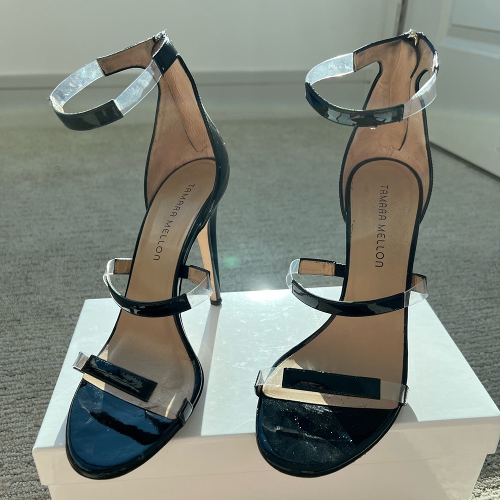 Tamara Mellon frontline black heels size 40
